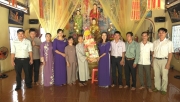 Ban Chỉ đạo tôn giáo huyện thăm và chúc mừng các tổ chức, cơ sở  Phật giáo trên địa bàn huyện nhân dịp Lễ Vu lan năm 2017
